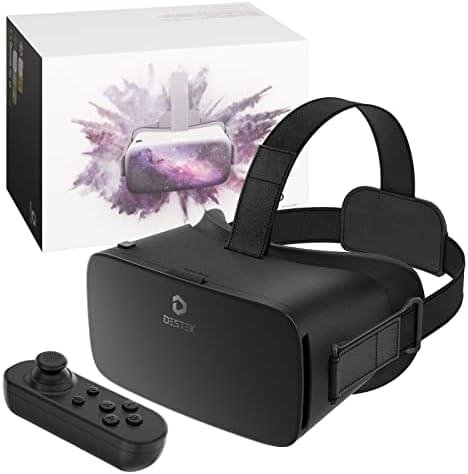 DESTEK V5 VR Headset for Phone with Controller, Anti-Blue Eyes Pr...